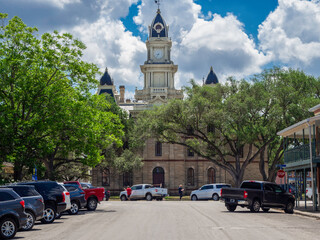 Downtown square small Texas city
