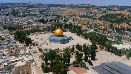 Western wall and al Aqsa mosque, aerial,israel
Drone and unique shot from Jerusalem in summer of...