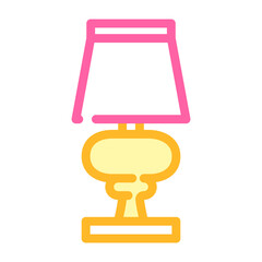 bed table lamp color icon vector. bed table lamp sign. isolated symbol illustration