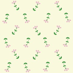 Fototapeta na wymiar delicate beautiful flower pattern. Perfect for wallpaper or background. light background, plant elements