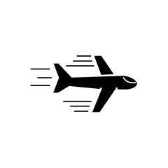 Fototapeta premium airplane icon logo vector design template