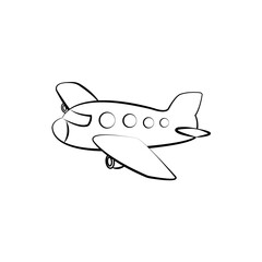 airplane icon logo vector design template