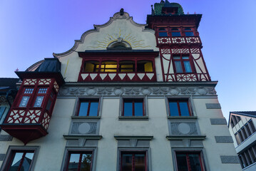 Fototapeta na wymiar Das Steinhauser- oder Johann-Luger-Haus am Marktplatz in Dornbirn, Vorarlberg 