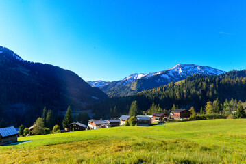 Bergdorf Ebnit im Gemeindegebiet der Stadt Dornbirn in Vorarlberg (Österreich)
