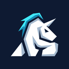 Obraz premium Horse modern logo. Pegasus emblem design for your business. Stallion vector illustration.