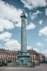 Fototapeta na wymiar Colonne Vendome in paris city on a sunny day