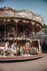 Paris montmartre neighborhood carousel