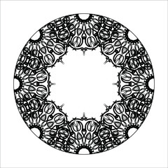 Hand drawn mandala. decoration in ethnic oriental  doodle ornament.