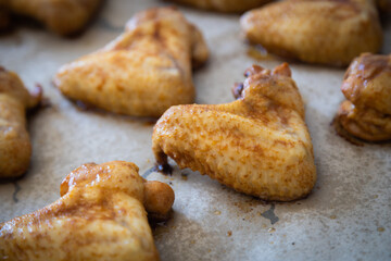 Roasted or grilled chicken wings