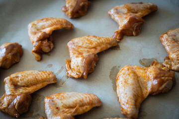 Roasted or grilled chicken wings