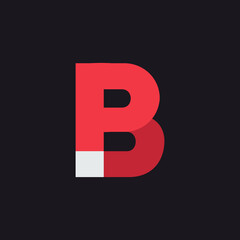 P B Letter logo design template. Graphic alphabet symbol for corporate business identity. Creative typographic icon concept. Vector element