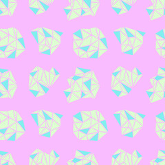 Abstract geometric pattern on a pink background. Bright seamless girly background.