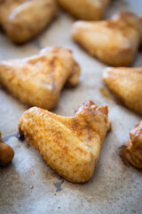 Roasted or grilled chicken wings