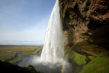 Waterfall found on the coast of Iceland