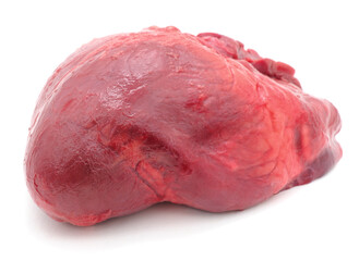 Raw pork heart.