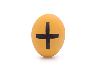 Fototapeta premium Egg with a plus.