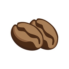 Coffee Beans illustration silhouette isolated on white background