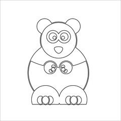 Cute panda coloring page 