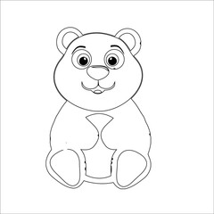 Cute panda coloring page 