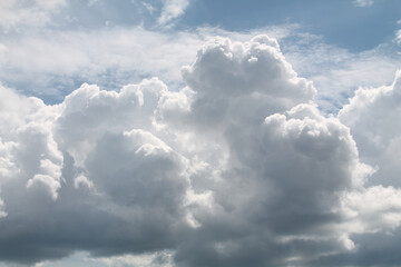 Abstract background with white clouds and blue sky