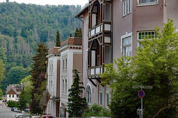 Bad Harzburg am Harz historische Fassaden im Kurviertel