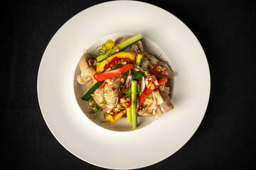 pickled pork legs with salad