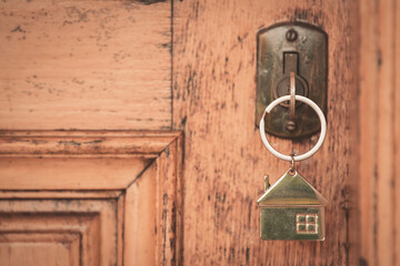 key in the door vintage wooden door
