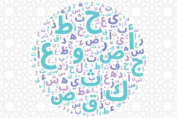 Arabic Language Day Arabic Alphabets on Islamic background