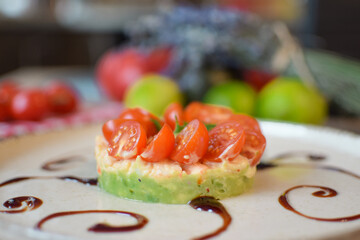 Spicy Shrimp Stack with Avocado and Tomato