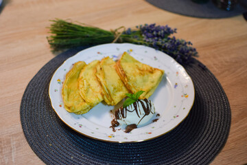 Crepes with Mascarpone or Vanilla Cream