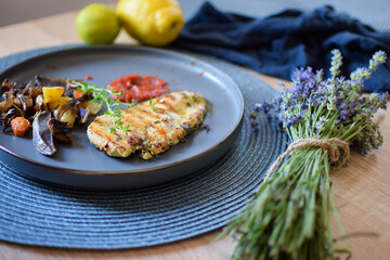 Grilled Chicken with Roasted Vegetables