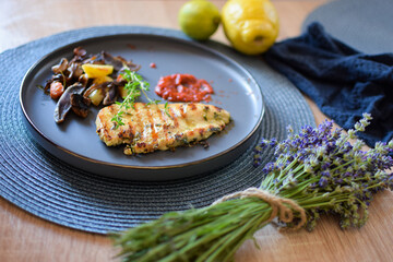 Grilled Chicken with Roasted Vegetables