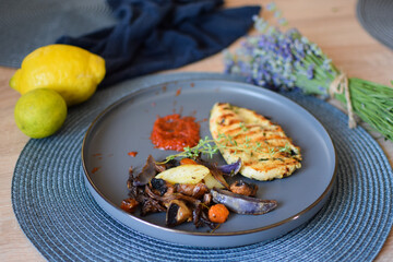 Grilled Chicken with Roasted Vegetables