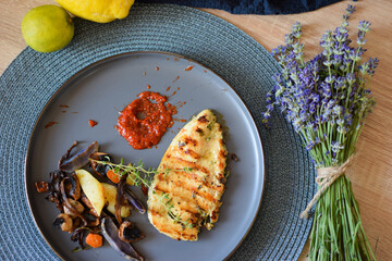 Grilled Chicken with Roasted Vegetables