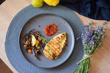 Grilled Chicken with Roasted Vegetables