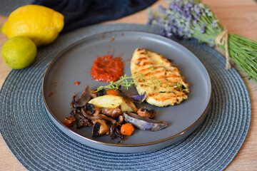 Grilled Chicken with Roasted Vegetables