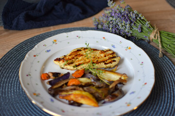 Grilled Chicken with Roasted Vegetables