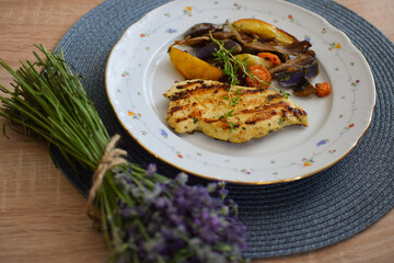 Grilled Chicken with Roasted Vegetables
