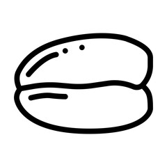 chicken fillet without skin and bones line icon vector. chicken fillet without skin and bones sign. isolated contour symbol black illustration