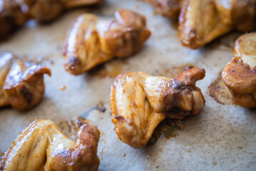 Roasted or grilled chicken wings