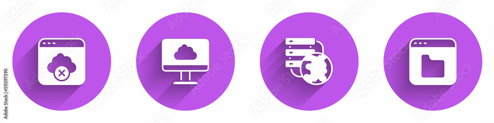 Poster set failed access cloud storage, cloud technology data transfer, network connection and browser file