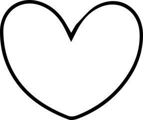 illustration for children's coloring heart