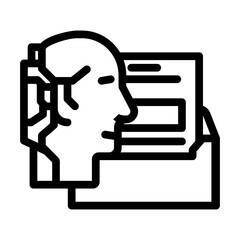 ai customization line icon vector. ai customization sign. isolated contour symbol black illustration