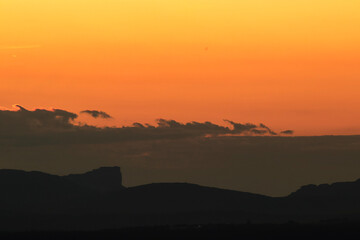 sunset in the mountains