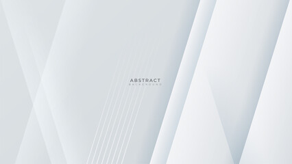 simple minimal white geometric shapes abstract modern technology background design. Vector abstract graphic presentation design banner pattern background web template.