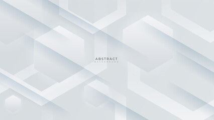 Minimal geometric simple minimal white geometric shapes light technology background abstract design. Vector illustration abstract graphic design pattern presentation background web template.