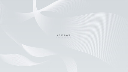 Abstract simple minimal white geometric shapes background. Vector abstract graphic design banner pattern presentation background web template.