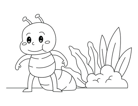 coloring book with a ant