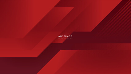 Abstract red geometric shapes geometric light triangle line shape with futuristic concept presentation background