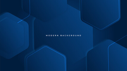 Abstract blue geometric shapes background. Vector abstract graphic design banner pattern presentation background web template.